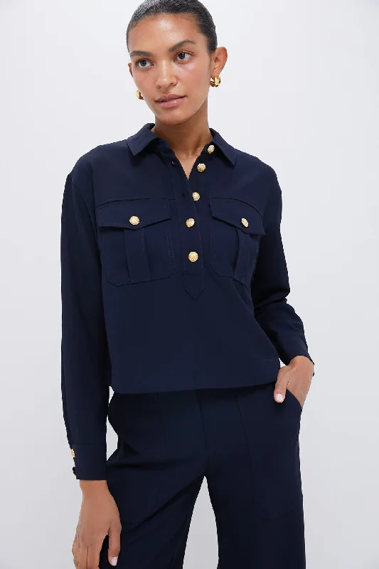 Navy Colvin Top