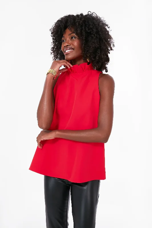 Poppy Red Mason Top