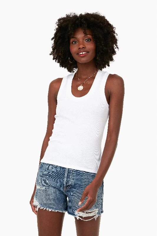 White Sirena Rib Tank