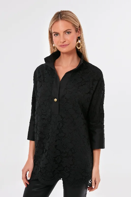 Black Lace Willow Blouse