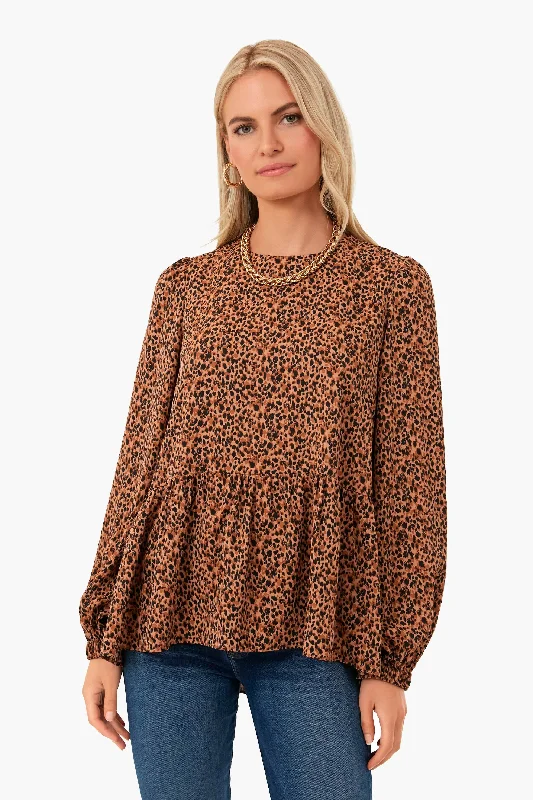 Leopard Carlota Peplum Blouse