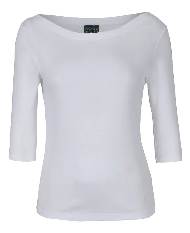 1BT3 JB's C OF C Ladies 3/4 Sleeve Boat Neck Tee