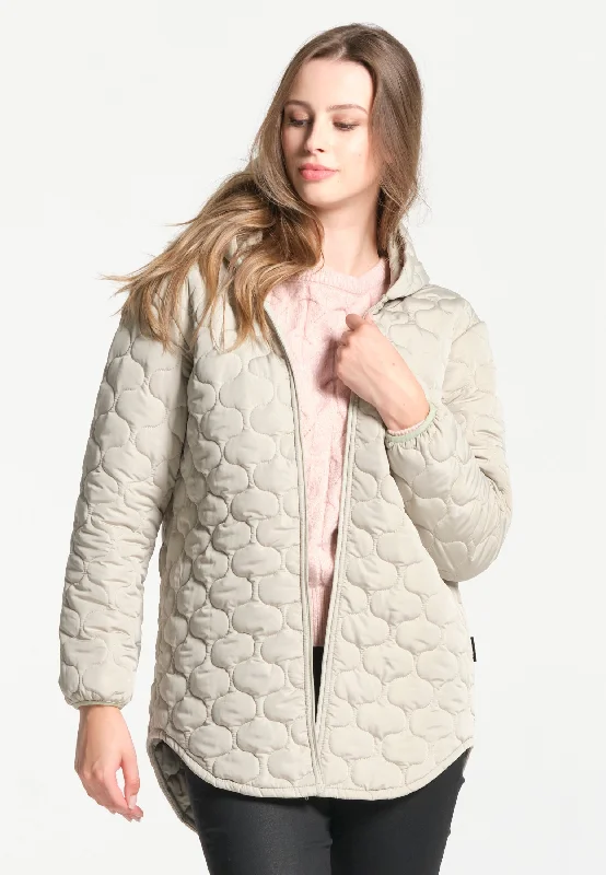 Veste femme crème légère avec capuche