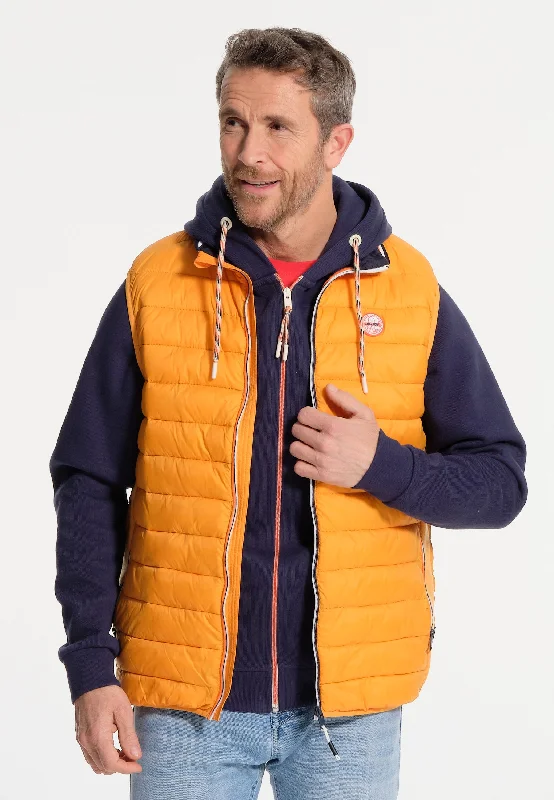 Veste homme orange sans manches