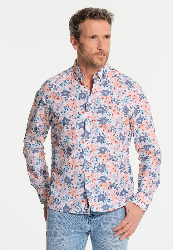 Chemise homme blanche et micro-fleurs