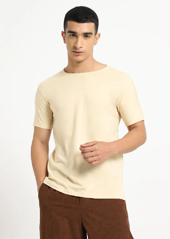 Cream Crew neck T-shirt