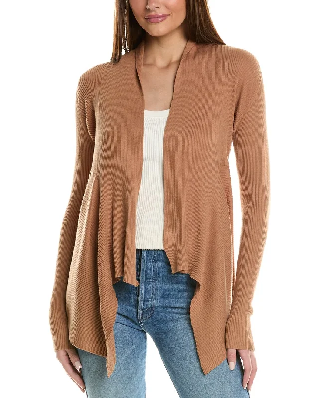 Autumn Cashmere Rib Drape Cardigan