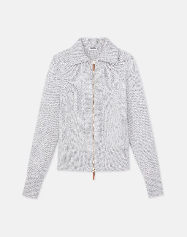 Cashmere Polo Cardigan