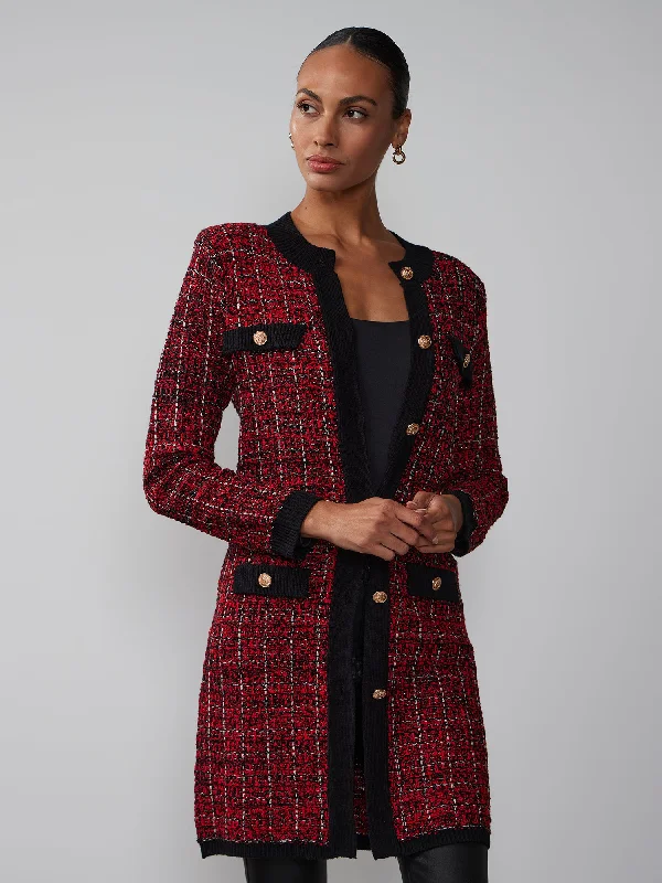 Tweed Longline Cardigan