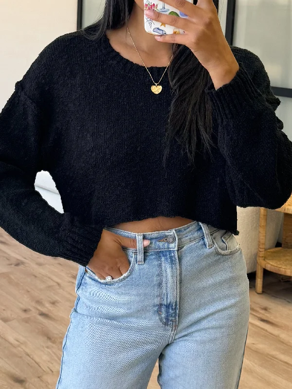 Darla Textured Sweater | Black | FINAL SALE