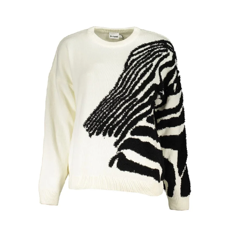 Desigual Chic Contrast Crew Neck Sweater in Women's