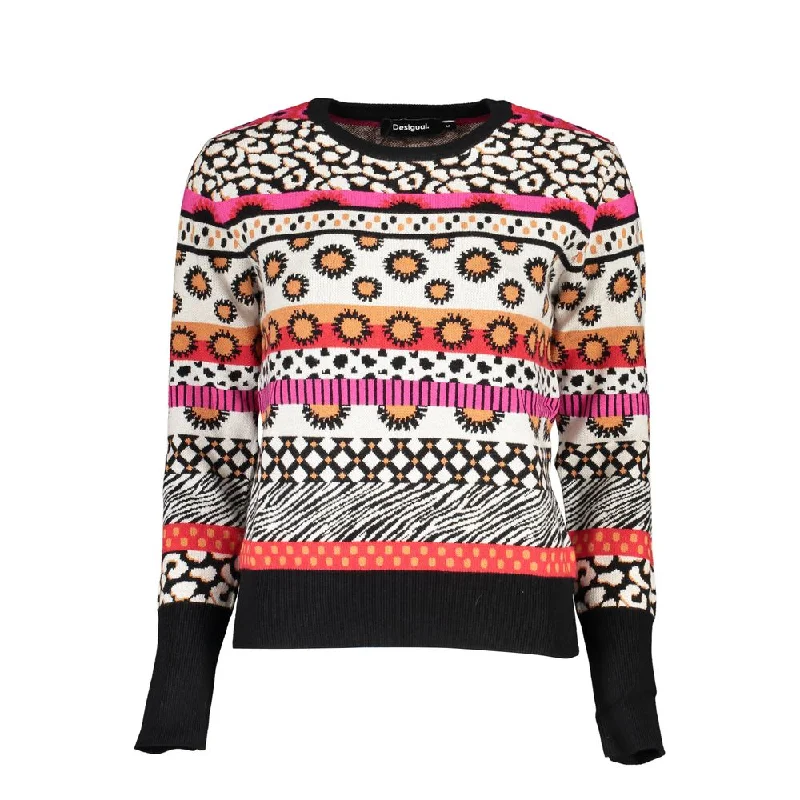 Desigual Chic  Contrast Crew Neck Women's Sweater