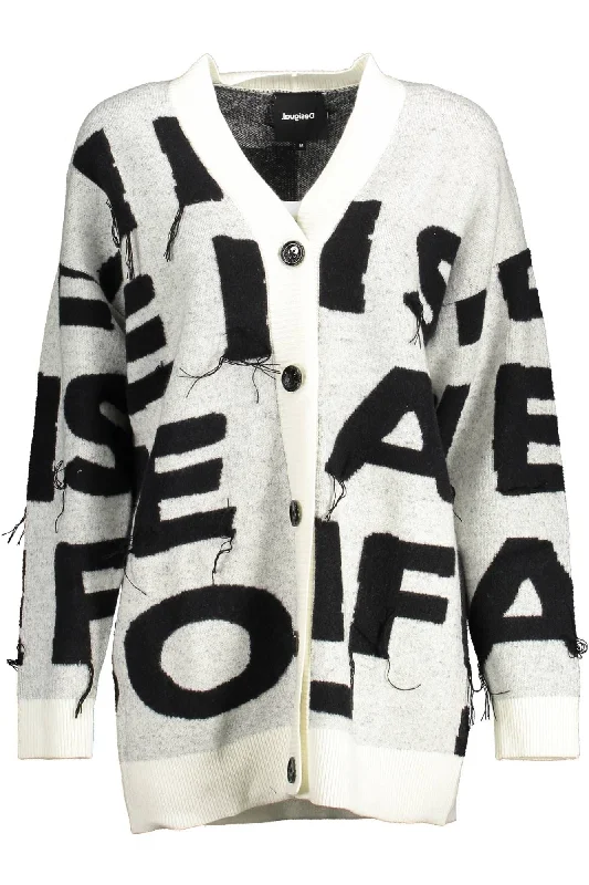 Desigual Elegant Contrast Detail Women's Cardigan