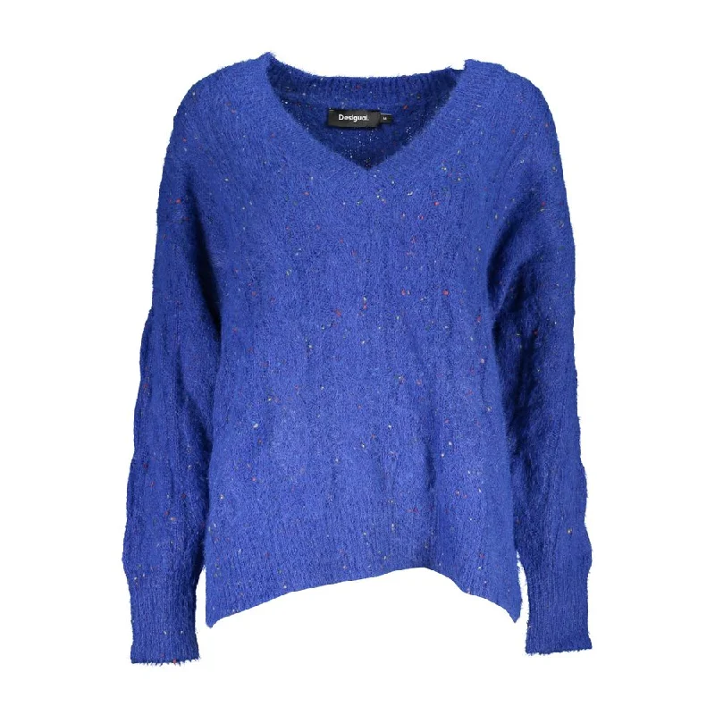 Desigual Vibrant V-Neck Sweater with Contrasting Women's Details