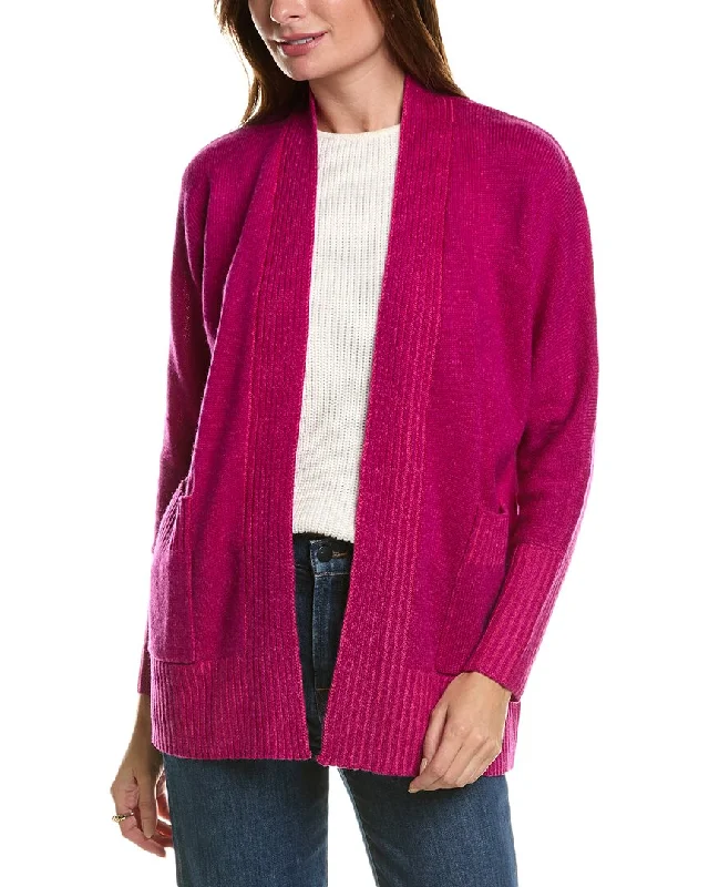 Forte Cashmere Plaited Wool & Cashmere-Blend Cardigan