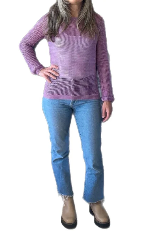 Knit Orchid Haze Sweater In Purple