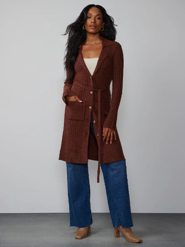 Long Sleeve Tie Waist Cardigan