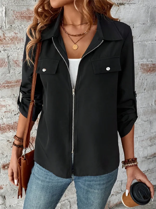 Zip Up Long Sleeve Jacket