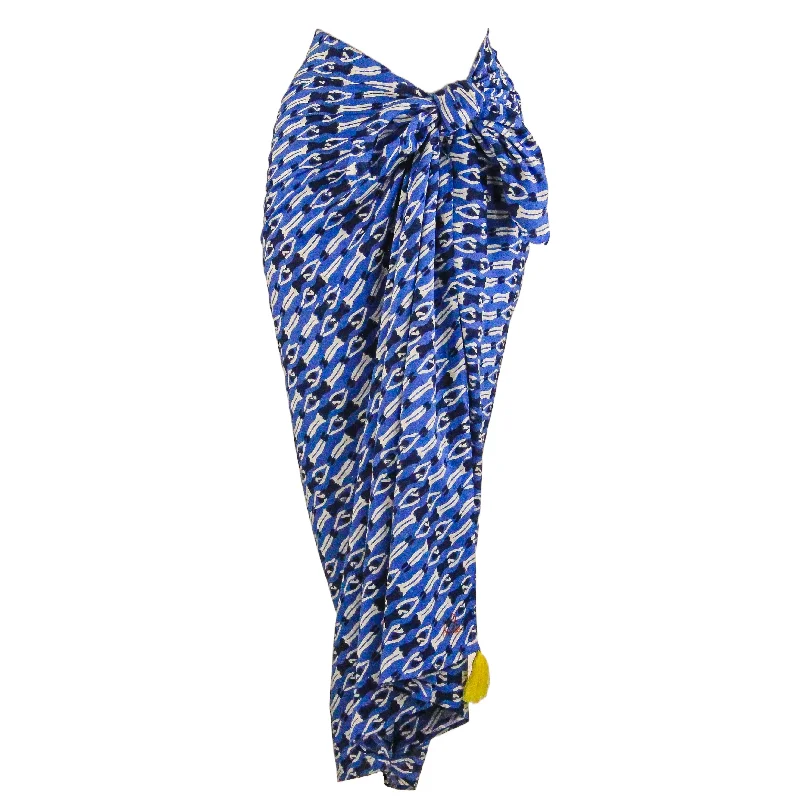 Anni Sarong With Tassels in Cobalt Swimmers