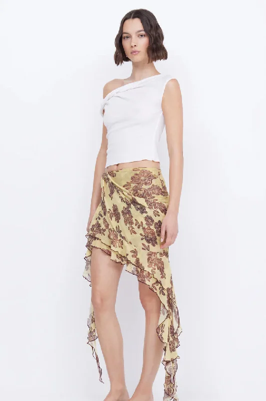 Bec & Bridge Malibu Bay Frill Skirt - Citrus Floral