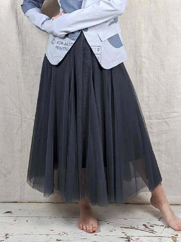 BLUE BASICS Tulle Skirt - Charcoal Grey