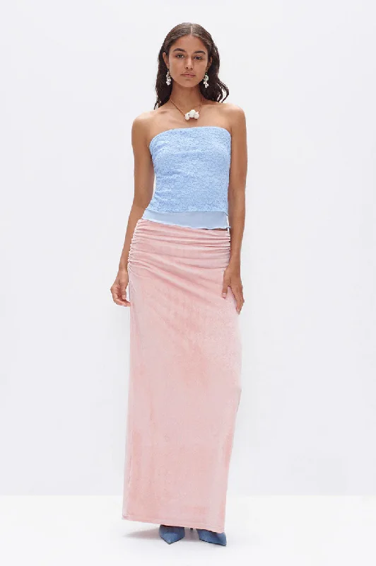 Ownley Bambi Velvet Skirt - Ballet Pink