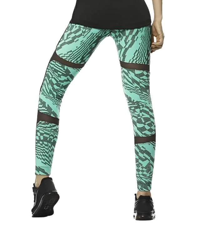 Babalu Style Textured Legging with Mesh Inset 35863 Jade