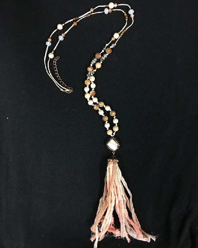 BoHo glam Silk Tassel Bohemian Necklace