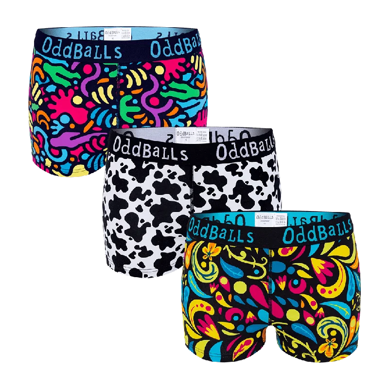 Fluorescent Bundle - Ladies Boxers 3 Pack Bundle