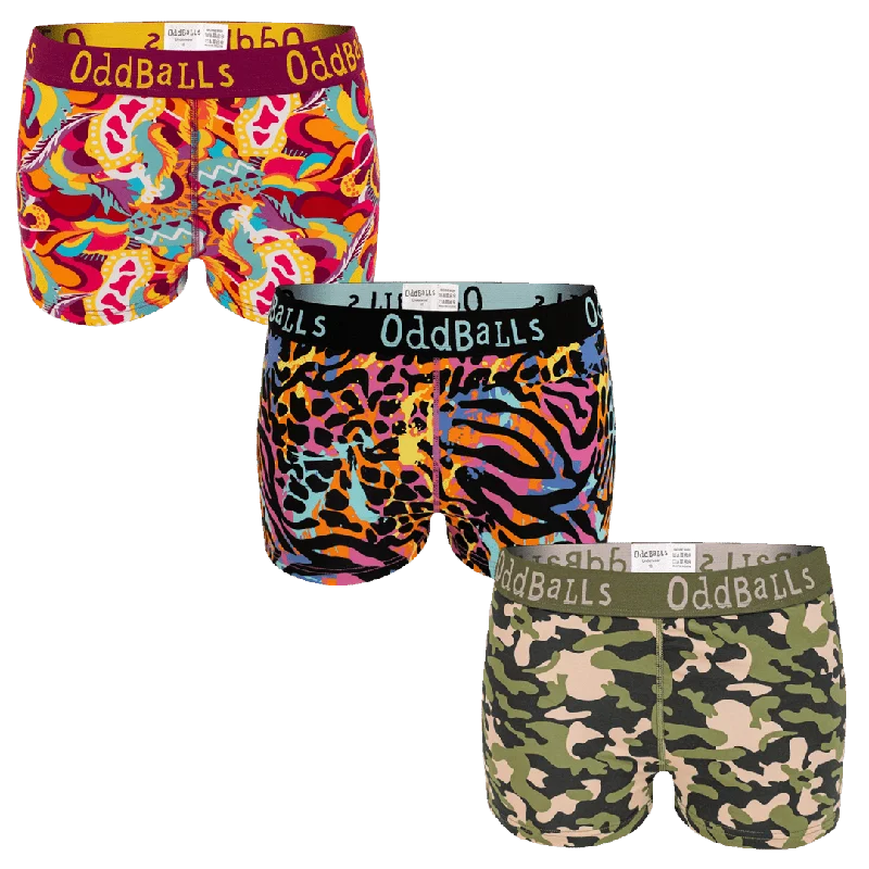 Pattern Fusion Bundle - Ladies Boxer Shorts 3 Pack Bundle