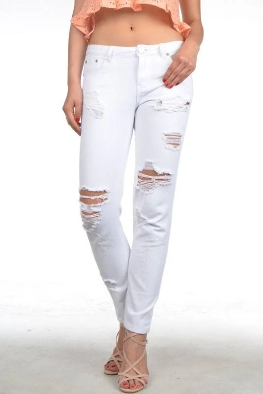 Signature 8 Relaxed Fit White Jeans IP629W