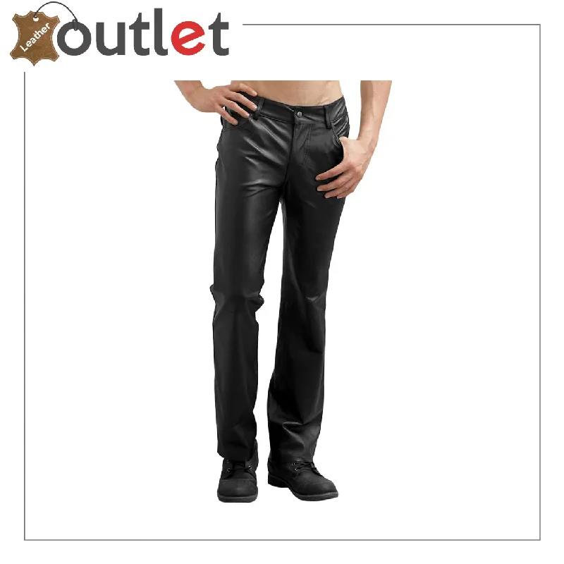 Black Jim Morrison Leather Pants