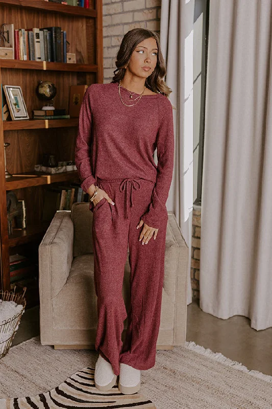 Cozy Vibes High Waist Ribbed Pants