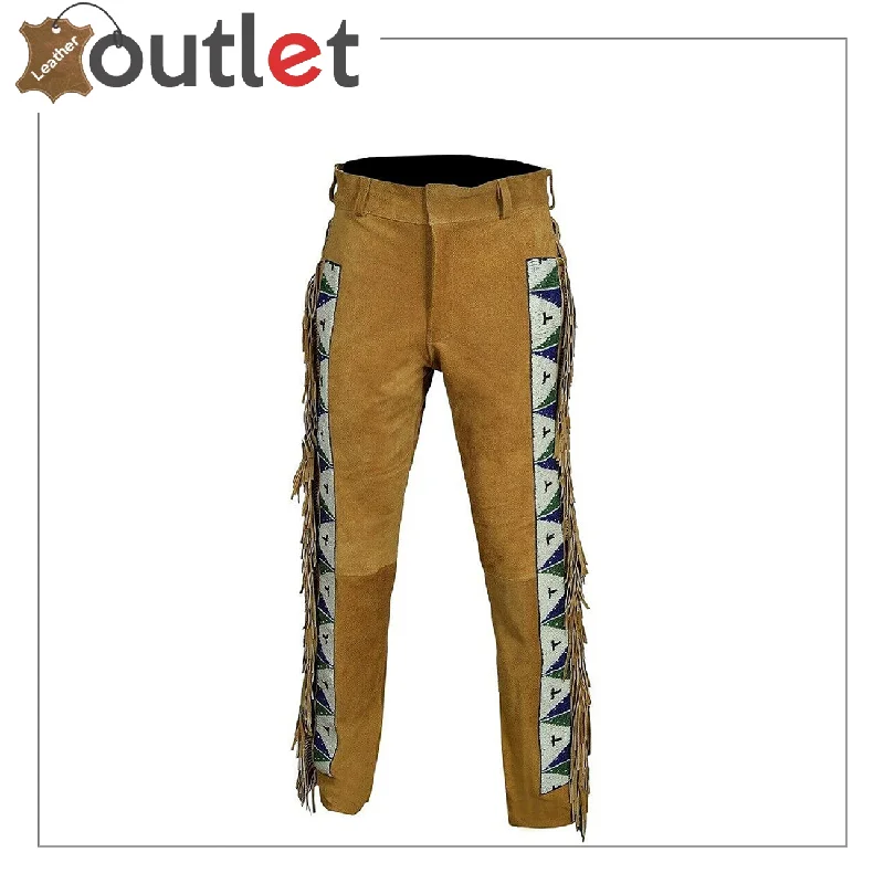 Genuine leather cargo pant